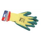 Medium 9" Green Latex Coated Work Gloves