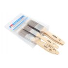 5 pce Wooden Synthetic Bristle Paint Brushes