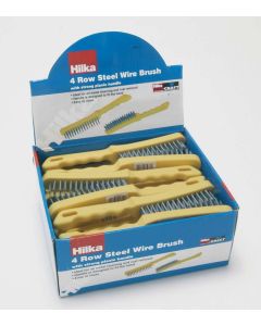 4 Row Steel Wire Brush in 24 pce Display