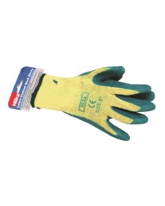 Small 8" Green Latex Coated Work Gloves