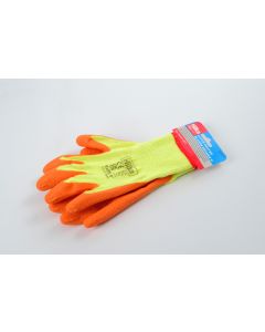 Medium 9" Orange Latex Coated Work Gloves