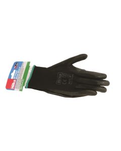 Small 8" Black PU Work Gloves