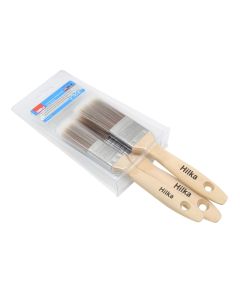 3 pce Wooden Synthetic Bristle Paint Brushes