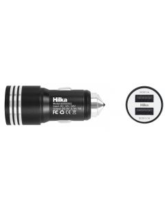 Dual USB Car Charger with Safety Hammer
