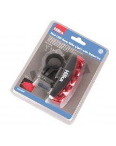 Red LED Rear Bike Light with Batteries